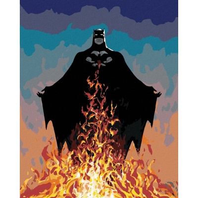 Zuty Malování podle čísel BATMAN A PLAMENY
