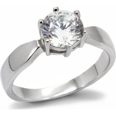 Šperky4U ocelový prsten se zirkonem AL 0010