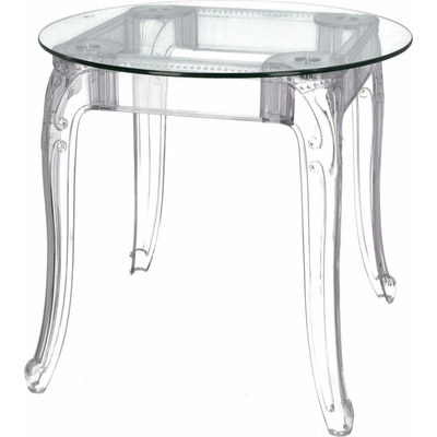 Intesi Kulatý skleněný Ghost 80 cm transparentní glamour