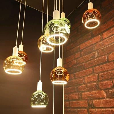 Segula LED žiarovka plávajúca E27 oranžová G200 6W 922 dim 55542