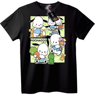 NOONEBRAND Тениска Pochacco Приятели - 2XL, Black