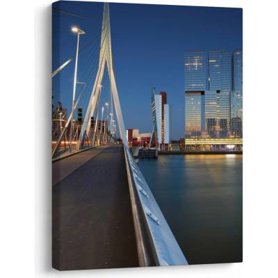 Obraz - Stmívání v Rotterdamu, Holandsko, jednodílný 30x40 cm – Hledejceny.cz