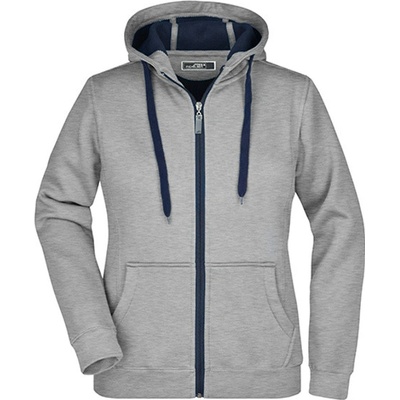 James&Nicholson dámska mikina JN354 Sports Grey (Heather)