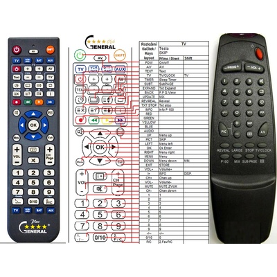GENERAL TESLA CK-5488, CK-5489, CK-5491 V1 - съвместимо дистанционно управление на марката General (CK-5488, CK-5489, CK-5491 V1)