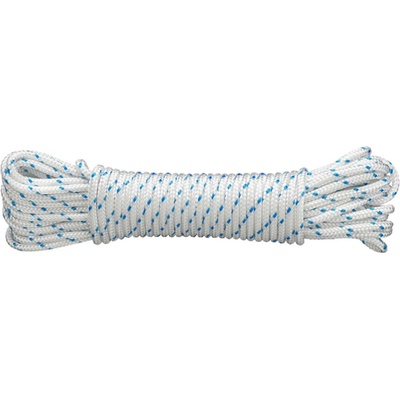 CONNEX PES pletené lano 16pramenné, 4 mm × 20 m, bílá/modrá