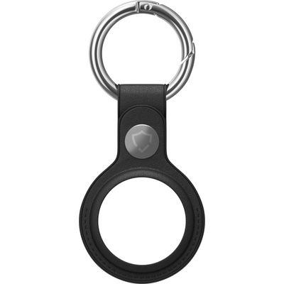 AirTag klíčenka AlzaGuard Genuine Leather Keychain pro Airtag černá (AGD-AKL003B) – Zboží Mobilmania