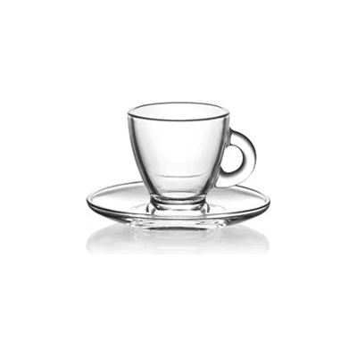 ArtCraft Glassware Art-ROMA S1-Чаша за кафе с чинийка 95сс 6 бр (0159200)