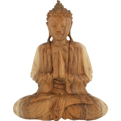 Soška Buddha dřevo 25 cm sv Namaskara