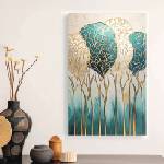 TopMebel " Golden Leaves" TopMebel картина на платно с дигитален печат 70x100x3cm
