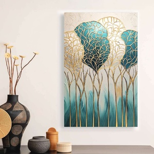 TopMebel " Golden Leaves" TopMebel картина на платно с дигитален печат 70x100x3cm