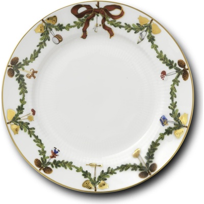 Royal Copenhagen Porcelánový talíř Star Fluted Christmas 19 cm, bílá barva, porcelán