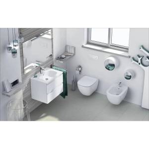 Ideal Standard Комплект за окачена тоалетна чиния Ideal Standard Tesi с капак с плавно затваряне и окачено биде (T007801+T352701+T457001)