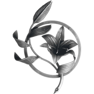 Ornament lile 400x300 mm, kruh ø250 mm, 12x12 mm, hladký