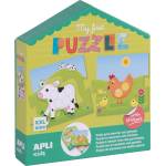 APLI Детска игра apli - Моят първи пъзел, с 5 домашни животни и стикери (17656) - ozone