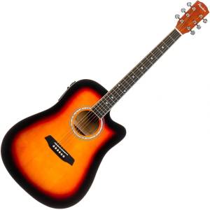 Pasadena PDC-10E Vintage Sunburst Електро-акустична китара Дреднаут