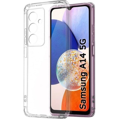 Samsung Силиконов кейс Armor Anti Shock за Samsung Galaxy A14 5G, Защита около камерите, Прозрачен (3631)