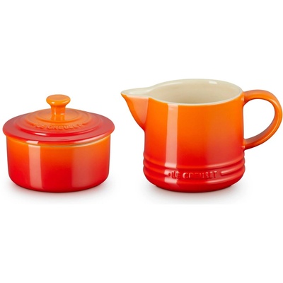 Le Creuset Комплект за сметана и захар, комплект от 2 бр. , FLAME, керамика с глазура, Le Creuset (LECR89331000900003)