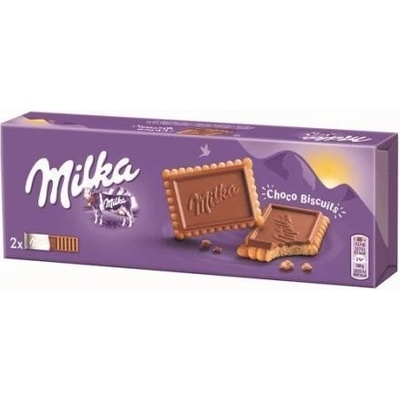 Milka ChocoBiscuit máslové sušenky s tabulkou mléčné čokolády z alpského mléka 150 g