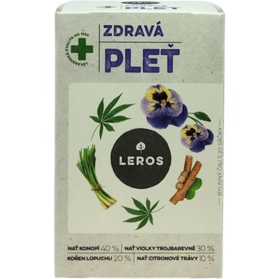 Leros ZDRAVÁ PLEŤ Konope & Fialka bylinný čaj 20 x 1,5 g