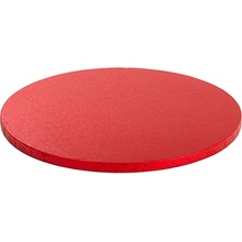 Decora Podnos pevný kruh Červený 30cm