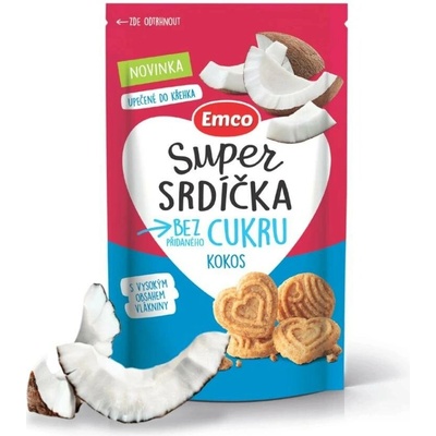 Emco Super srdíčka kokos 140 g