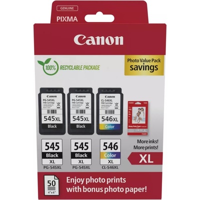 Мултипак Canon PG-545XLx2/CL-546XL оригинал + фотохартия (8286B015AA)