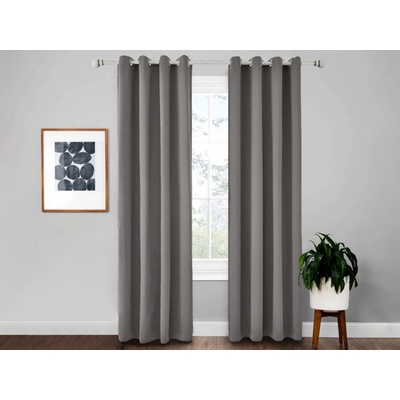 XPOSE® Zatemňujúci záves HADES - tmavo sivý 140x180 cm 2ks