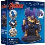 Trefl Дървен пъзел 160 части - Танос на трона / Disney Marvel Heroes (20184)