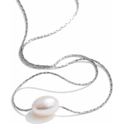 Velora Pearl Drop řetízek z chirurgické oceli s perlou 168 ocelová