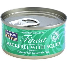 FISH4CATS Finest makrela s kalmárami pre mačky 70 g