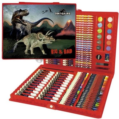 DERFORM Dinosauři kufřík na kreslení XXL 172ks