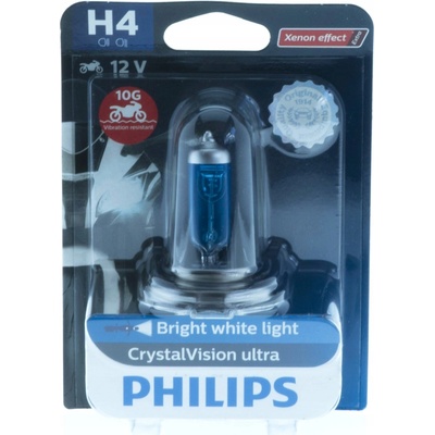 Philips Crystal Vision ultra Moto H4 12V 55/60W PX26d