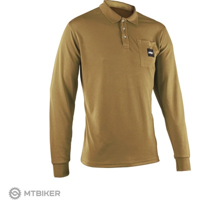 Leatt polo LS Team tričko brass brown