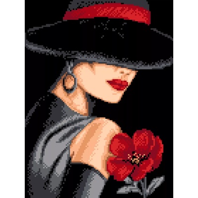 Milena Style Дама с мак - диамантен гоблен