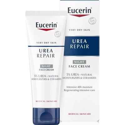 Eucerin Urea Repair Нощен крем за лице с 5% урея, 50 ml