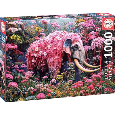 Educa Пъзел Educa от 1000 части - Слон с флорален мотив (EDU20229)