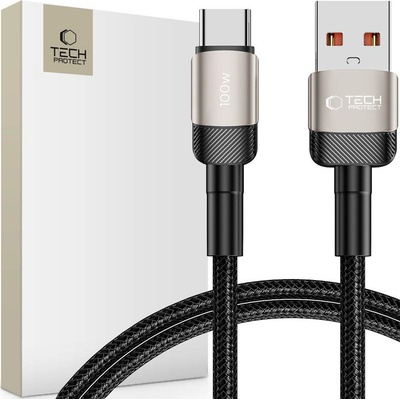 Tech-Protect YJ-0042 USB-A / USB-C 100W/5A, 1m, titanový
