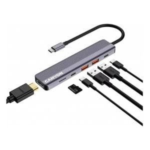 CANYON USB-6-in1 Hub USB-C > HDMI/2xUSB-A/SD/1xUSB-C 100W retail