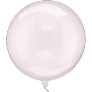 Party Deco Голям pvc Балон - Прозрачен Розов (40 см) (orb16-1-081)