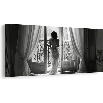 Obraz elegance v závoji - 80x40