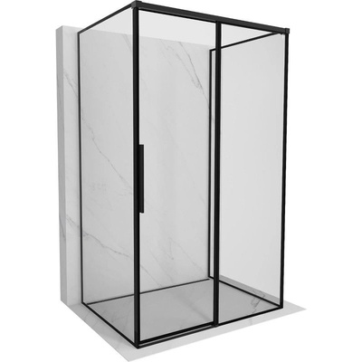 Mexen Rox-3S Тристенна плъзгаща се душ кабина дясна 95 x 90 см, черна рамка, черна - 8C2-095-090-70-70-3S-P (8C2-095-090-70-70-3S-P)