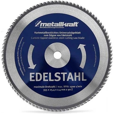 Metallkraft Pílový kotúč na ušľachtilú oceľ 355 mm