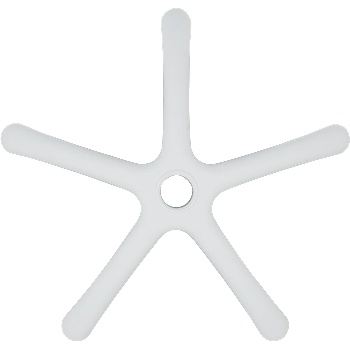 Zvezda за детски стол - 250 мм - полипропилен - бяла (7040063)