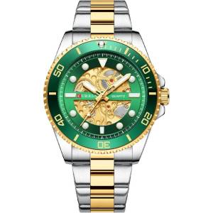 Curren Мъжки часовник Curren Herdic, Неръждаема стомана, Сребрист / Зелен (CURREN-8412-GREEN) Часовници