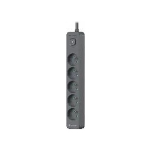 Tracer Power Line+ 3.0 m Graphite Surge Protection Strip (5 sockets)