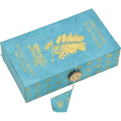 Sanu Babu Nepálské vonné provázky Nag Champa v dárkové krabičce se stojánkem 11 x 6 x 3 cm 65 g