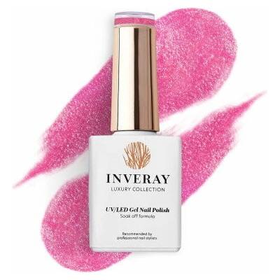 nveray UV/LED Gél lak N°305 Flare trblietavý intenzívny ružový 10 ml