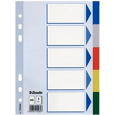 ESSELTE A5 пластмасови разделители от 5 части (15264)