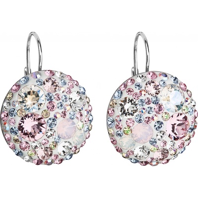 Pavona visací s krystaly Swarovski růžové kulaté 31161.3