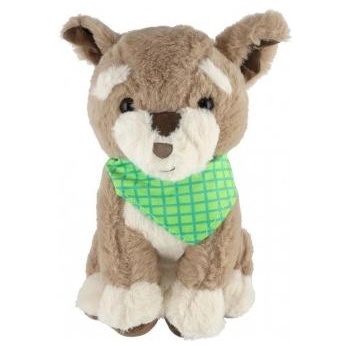 Teddies Кученце седящо с шал плюш 26см